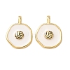 Brass Enamel Pendants KK-CJC12A6-01A-G-1