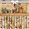 12Pcs 12 Styles Vegetable & Fruit Theme Scrapbook Paper Pads PW-WG321D9-01-1