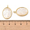 Rack Plating Brass Pave Shell Pendants KK-G488-02G-3