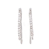 Rack Plating Brass Cubic Zirconia Earring Hooks KK-S374-05P-04-1