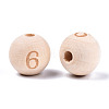 Unfinished Natural Wood European Beads WOOD-S045-141A-6-2