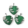 Natural & Synthetic Mixed Stone Heart Pendants G-S391-01-2