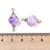 Opaque Acrylic Imitation Gemstone Links Connector Charms KK-K296-08B-G-3