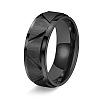 Titanium Steel Chunky Rings PW-WGDA1DB-07-1