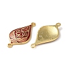 Rack Plating Brass Connector Charms KK-K346-25G-01-2