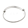 Non-Tarnish 304 Stainless Steel Twist Bangles for Women BJEW-M233-01P-3