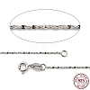 Anti-Tarnish Trendy Rhodium Plated 925 Sterling Silver Chain Necklaces STER-M050-B-19-1