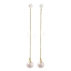 Natural Pearl Ear Studs EJEW-P256-46G-1