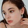 10Pcs Brass Cubic Zirconia Leverback Earring Findings KK-BBC0024-29-6