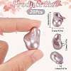 20Pcs Baking Paint ABS Plastic Beads KY-SC0002-11-2