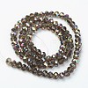 Electroplate Transparent Glass Beads Strands EGLA-A034-T4mm-R15-2