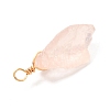 Natural Rose Quartz Pendants PALLOY-JF01048-03-3