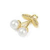 Brass Micro Pave Clear Cubic Zirconia Pendants KK-M322-51G-2
