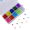 800Pcs 10 Colors Spray Painted Crackle Glass Beads CCG-CJ0001-02-4