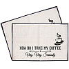 Coffee Theme Cotton and Linen Cup Mats AJEW-WH0201-018-1