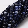 Natural Sodalite Round Beads Strands G-E329-10mm-39-1