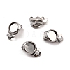 Non-Tarnish 316 Stainless Steel Clip-on Earring Findings X-STAS-I187-02B-P-1