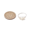Round Natural Sea Shell Finger Rings RJEW-JR00848-02-3
