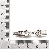 Brass Micro Pave Clear Cubic Zirconia Fold Over Clasps KK-R222-06P-3