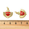 Brass Enamel Pendants KK-R229-06G-03-3