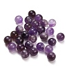 Natural Amethyst Sphere Beads G-H359-02F-8mm-1
