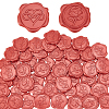 50Pcs 2 Styles Rose & Heart Adhesive Wax Seal Stickers DIY-CP0010-23B-1