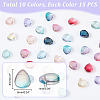 HOBBIESAY 150Pcs 10 Colors Transparent Spray Painted Glass Beads GLAA-HY0001-15-2