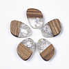 Transparent Resin & Walnut Wood Pendants LS-X-RESI-Q210-006A-A02-1