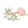 Natural Green Aventurine Money Tree with Natural Rose Quartz Base Display Decorations DJEW-G027-08RG-05-2