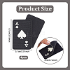 4Pcs Ace of Spades Playing Card Reflective Nylon and Polyester Hook and Loop Tapes AJEW-GA0009-03B-2