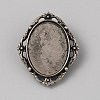 Tibetan Style Zinc Alloy Bolo Tie Slides Clasp Cabochon Settings FIND-WH0260-37I-AS-1