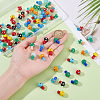 80Pcs 10 Colors Handmade Lampwork Beads LAMP-ME0001-06-3