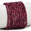 Natural Red Tourmaline Beads Strands GG-CBA77FB-B01-3mm-A-2