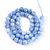 Anti-Tarnish Electroplate Glass Beads Strands X-GLAA-N010-8mm-02-2
