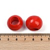 Spray Painted Wood European Beads WOOD-F017-05F-3