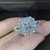 Brass Micro Pave Cubic Zirconia Finger Rings for Women FS-WG4C4EA-08-1