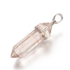 Natural Quartz Crystal Pointed Pendants G-WH0004-13-2