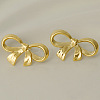 Elegant Stainless Steel Bowknot Stud Earrings TF2539-2-1