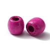 Spray Painted Wood Beads WOOD-WH0030-37-1