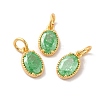 Real 18K Gold Plated Brass Micro Pave Cubic Zirconia Pendants KK-M243-07G-04-1