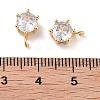 Brass Micro Pave Clear Cubic Zirconia Pendants KK-B102-11G-3