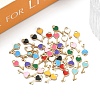 40Pcs 10 Colors Alloy Enamel Pendants FIND-YW0012-43-2