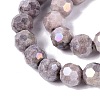 Anti-Tarnish Electroplate Glass Beads Strands EGLA-ZX010-8mm-01-5