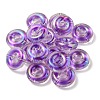 UV Plating Rainbow Iridescent Acrylic Beads OACR-P010-17D-1