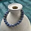 Natural Blue Spot Jasper Beaded Stretch Bracelets BJEW-Q692-35-8mm-5