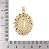 Brass Cubic Zirconia Pendants KK-Z050-25G-02-3