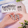 15Pcs 3 Styles 304 Stainless Steel Snap Hair Clip Finding STAS-TA0006-49-6