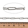 Tarnish Resistant 304 Stainless Steel Textured Paperclip Chains CHS-I009-01P-A-3