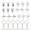60Pcs 6 Styles Alloy & Glass Pearl Beaded Pendants PALLOY-TAC0162-2