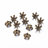 5-Petal Tibetan Style Alloy Bead Caps MLF0663Y-NF-01-1